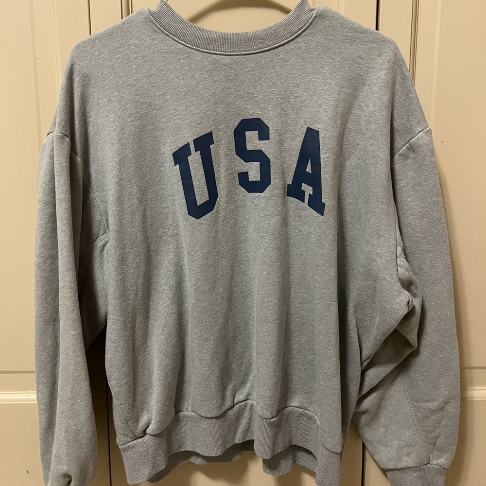 gray usa crewneck